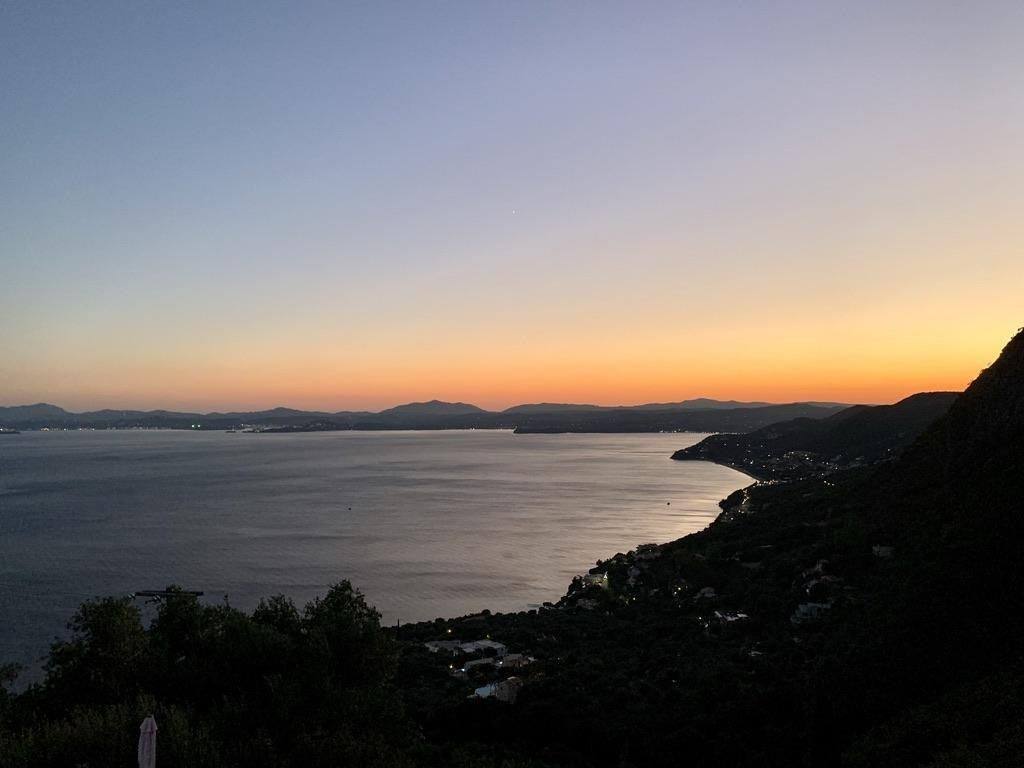 The bay of Corfu after sunset